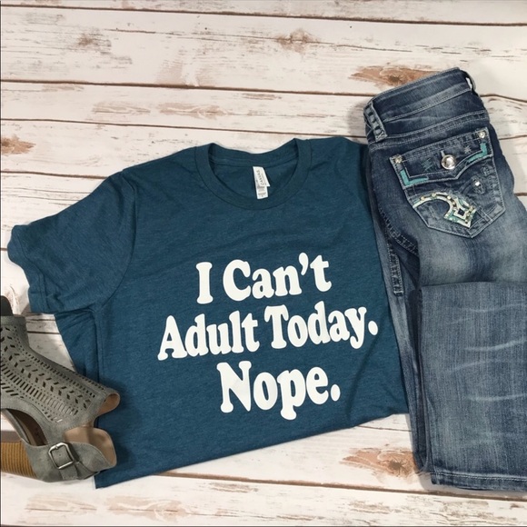 I Can’t Adult Today, Nope Graphic Tee - Picture 3 of 3